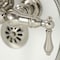 Kingston Brass CA1007T8 3-3/8" Tub Wall Mount Clawfoot Tub Faucet with Hand Shower, Brushed Nickel CA1007T8 - alternate 4